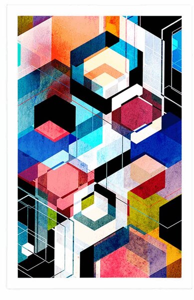 Plakát abstraktní geometrie