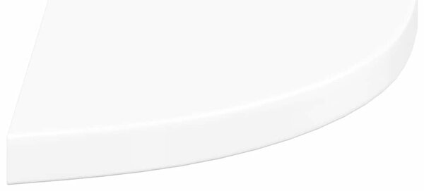 Plovoucí rohové police 2 ks bílé vysoký lesk 35x35x3,8 cm MDF 323908