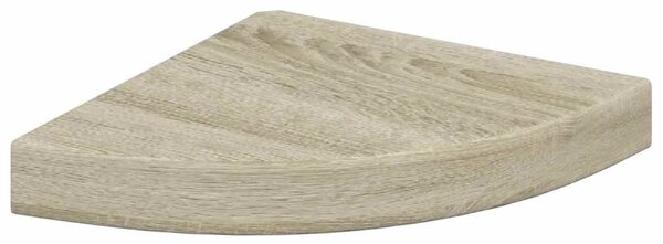 Plovoucí rohové police 2 ks dub 25 x 25 x 3,8 cm MDF 323905