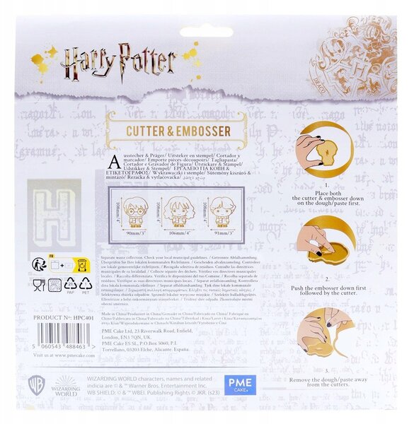 PME 3 formičky (razítka) na sušenky a cukrovou hmotu Harry Potter