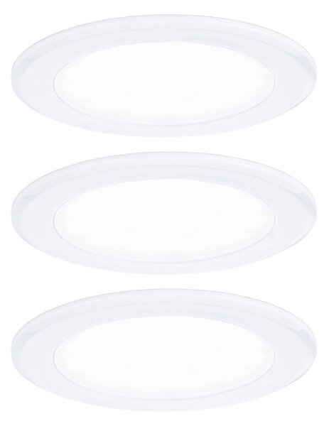 P 93120 LED vestavná nábytková svítidla 3ks sada kruhové 65mm 3x2,5W 230/12V 4000K bílá - PAULMANN