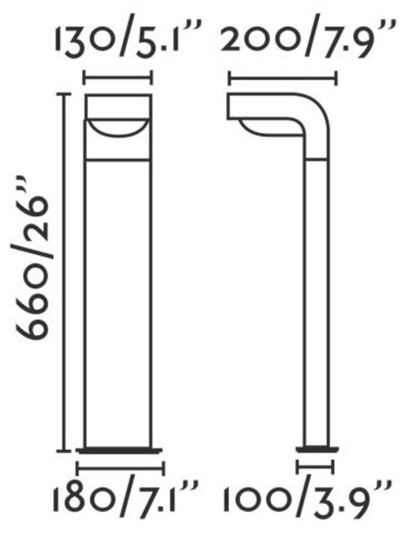 FARO Klamp sloupková lampa, tmavě šedá, h.660mm
