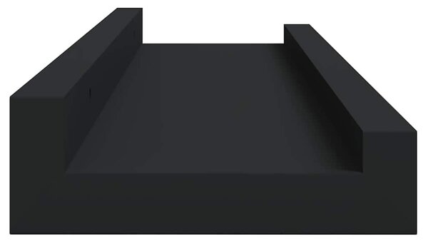 Poličky na zarámované obrázky 2 ks černé 40 x 9 x 3 cm MDF 323931