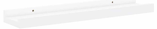 Poličky na zarámované obrázky 2 ks bílé 40 x 9 x 3 cm MDF 323928