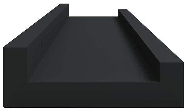 Poličky na zarámované obrázky 2 ks černé 80 x 9 x 3 cm MDF 323933