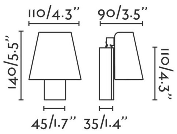 FARO LE PETIT nástěnná lampa, bílá