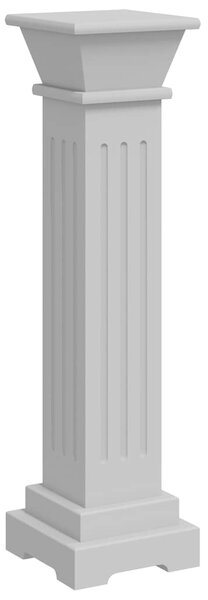 Stojan na květiny klasický čtvercový sloup šedý 17x17x66 cm MDF 323969