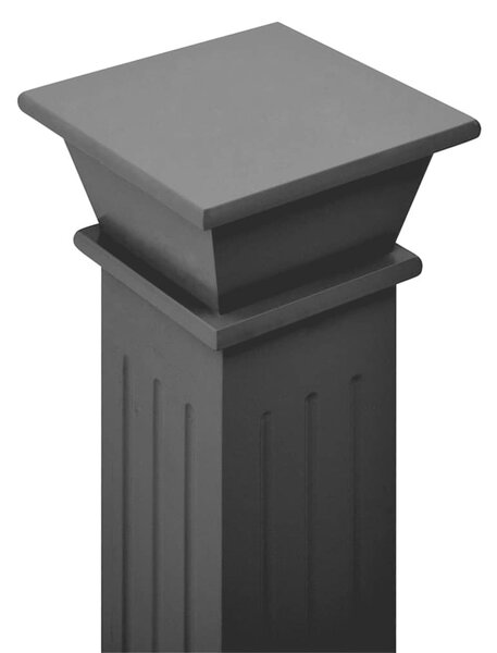 Stojan na květiny klasický čtvercový sloup černý 17x17x66cm MDF 323970