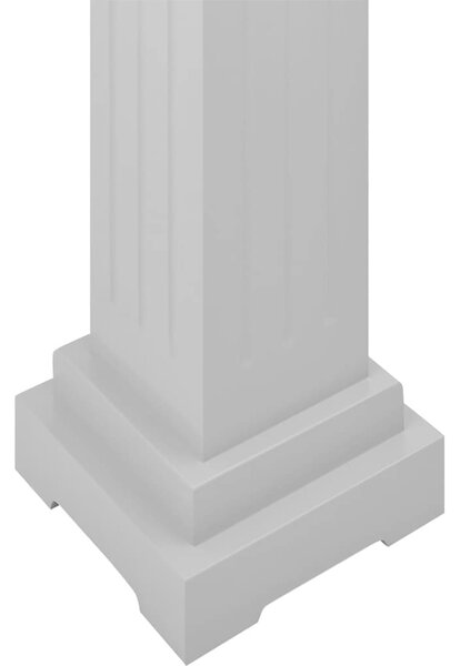 Stojan na květiny klasický čtvercový sloup šedý 17x17x66 cm MDF 323969