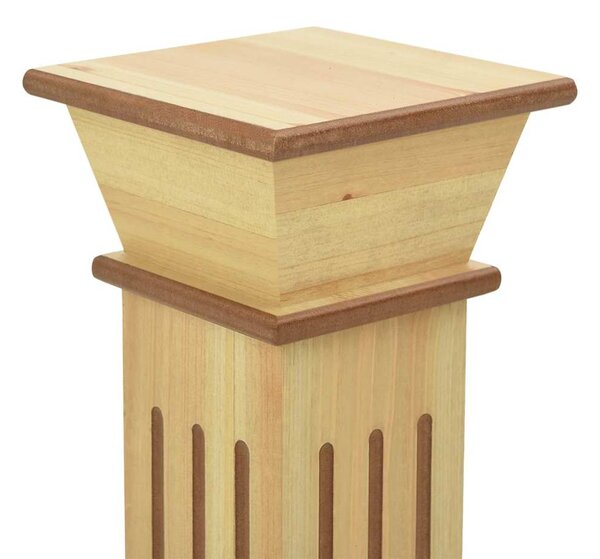Stojan na květiny čtvercový sloup světlé dřevo 17x17x66 cm MDF 323968