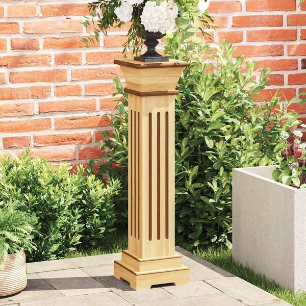 Stojan na květiny čtvercový sloup světlé dřevo 17x17x66 cm MDF 323968