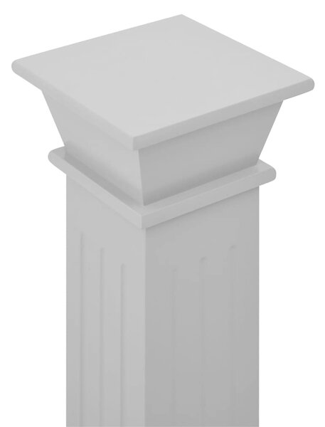 Stojan na květiny klasický čtvercový sloup šedý 17x17x66 cm MDF 323969