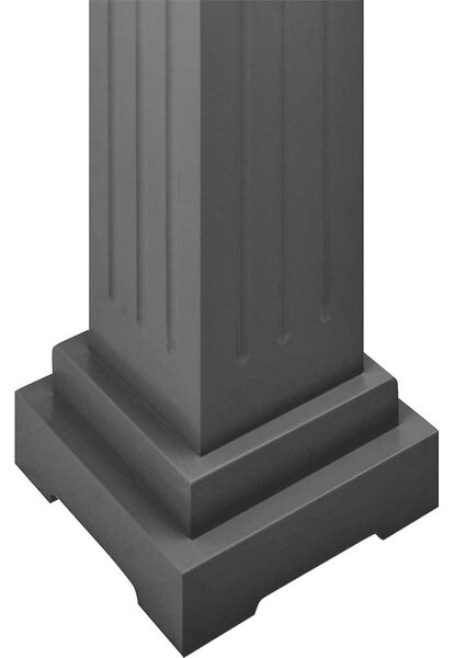 Stojan na květiny klasický čtvercový sloup černý 17x17x66cm MDF 323970
