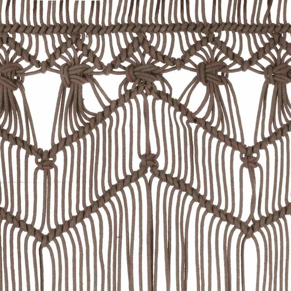 Macramé závěs taupe 140 x 240 cm bavlna 323982