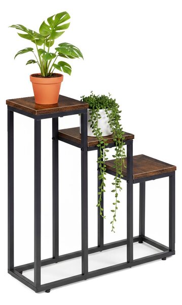 MODERNHOME Stojan na květiny EVELIN 67x51,5 cm hnědý/černý