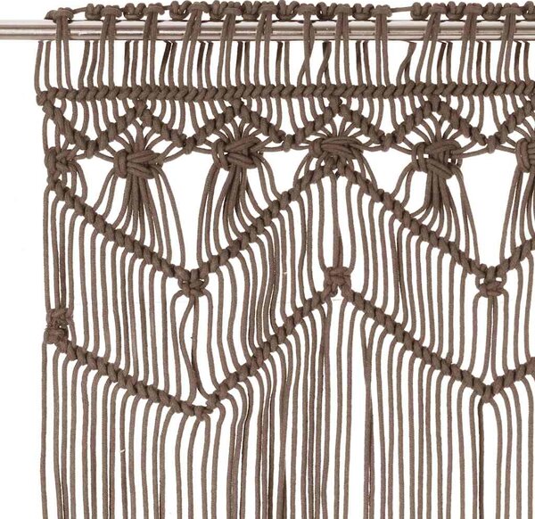 Macramé závěs taupe 140 x 240 cm bavlna 323982