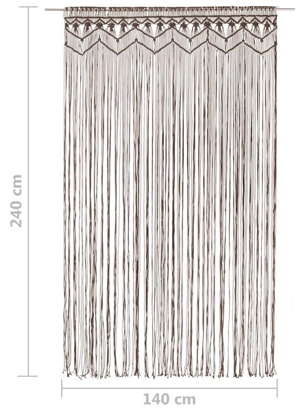 Macramé závěs taupe 140 x 240 cm bavlna 323982