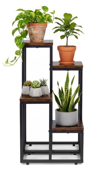 MODERNHOME Stojan na květiny EVELIN II 67x35 cm hnědý/černý