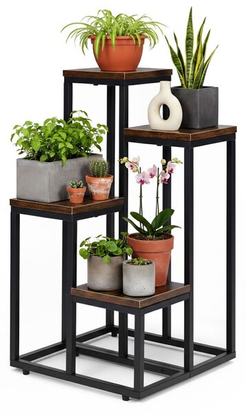MODERNHOME Stojan na květiny EVELIN II 67x35 cm hnědý/černý