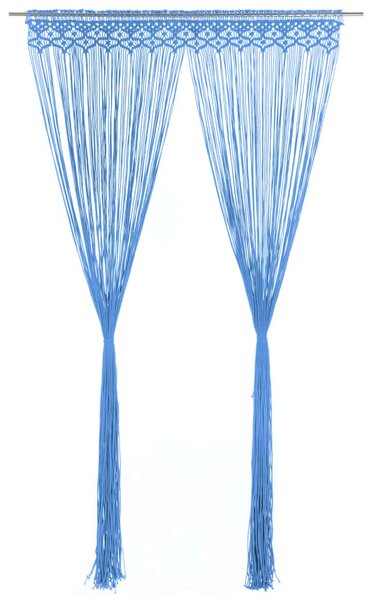 Macramé závěs modrý 140 x 240 cm bavlna 323987