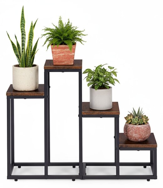 MODERNHOME Stojan na květiny EVELIN 67x69 cm hnědý/černý
