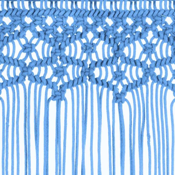 Macramé závěs modrý 140 x 240 cm bavlna 323987