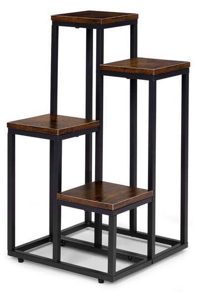 MODERNHOME Stojan na květiny EVELIN II 67x35 cm hnědý/černý