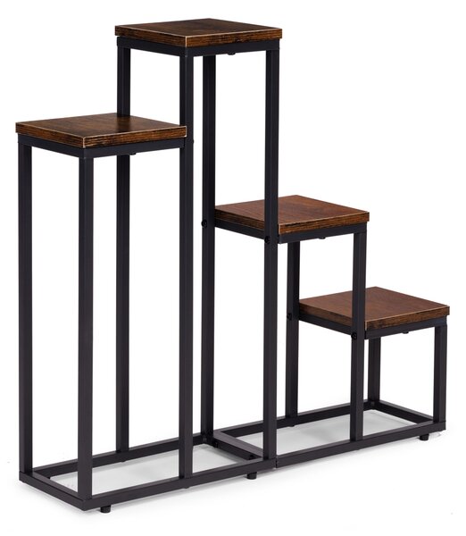 MODERNHOME Stojan na květiny EVELIN 67x69 cm hnědý/černý