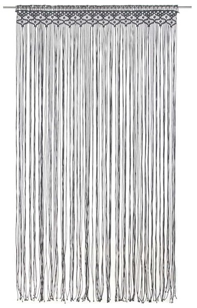 Macramé závěs antracitový 140 x 240 cm bavlna 323993
