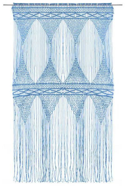 Macramé závěs modrý 140 x 240 cm bavlna 323990