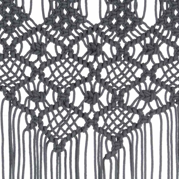 Macramé závěs antracitový 140 x 240 cm bavlna 323995