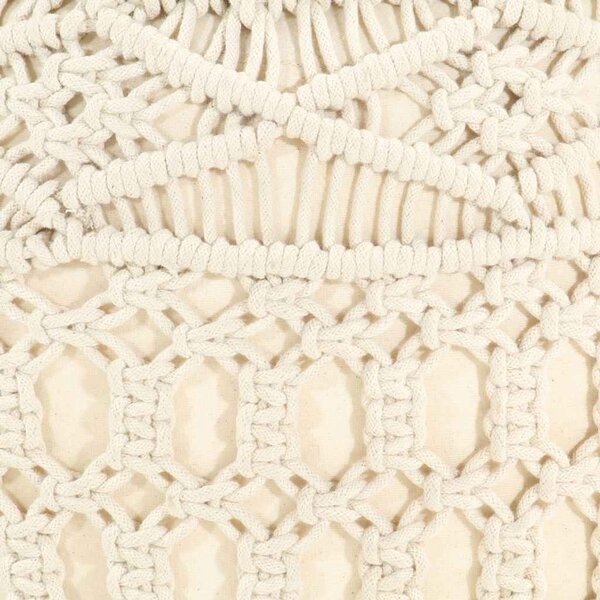 Ručně vyrobený sedací puf macramé 45 x 30 cm bavlna 324001