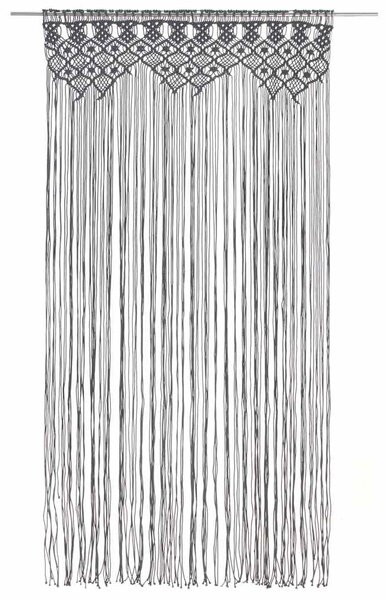 Macramé závěs antracitový 140 x 240 cm bavlna 323995