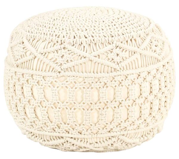Ručně vyrobený sedací puf macramé 45 x 30 cm bavlna 324001
