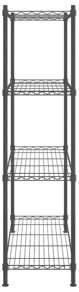 Úložný regál 4 police 90 x 35 x 137 cm černý 200 kg 324622