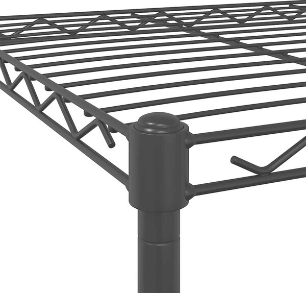 Úložný regál 5 polic 75 x 35 x 155 cm s kolečky černý 250 kg 324630