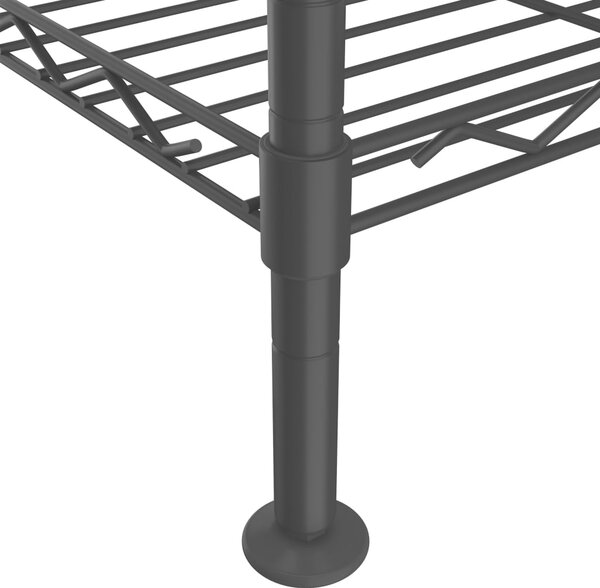 Úložný regál 3 police 60 x 35 x 76 cm černý 150 kg 324620