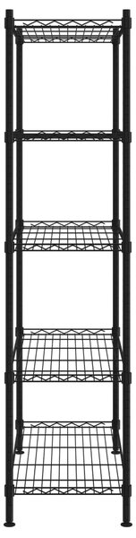 Úložný regál 5 polic 90 x 35 x 180 cm černý 250 kg 324624