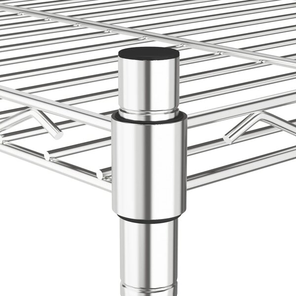 Úložný regál 5 polic 90 x 35 x 180 cm chromovaný 250 kg 324623