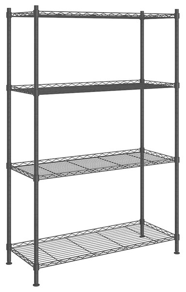 Úložný regál 4 police 90 x 35 x 137 cm černý 200 kg 324622