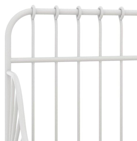 Prodloužitelný rám postele bílý kov 80 x 130/200 cm 324741