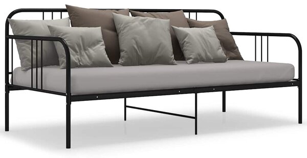 Rám postele bez matrace černý kov 90 x 200 cm 324749