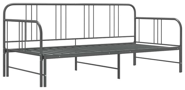 Rám vysouvací postele/pohovky šedý kovový 90 x 200 cm 324754