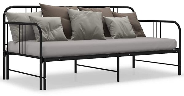 Rám vysouvací postele/pohovky černý kov 90 x 200 cm 324752