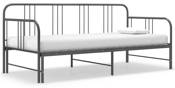 Rám vysouvací postele/pohovky šedý kovový 90 x 200 cm 324754