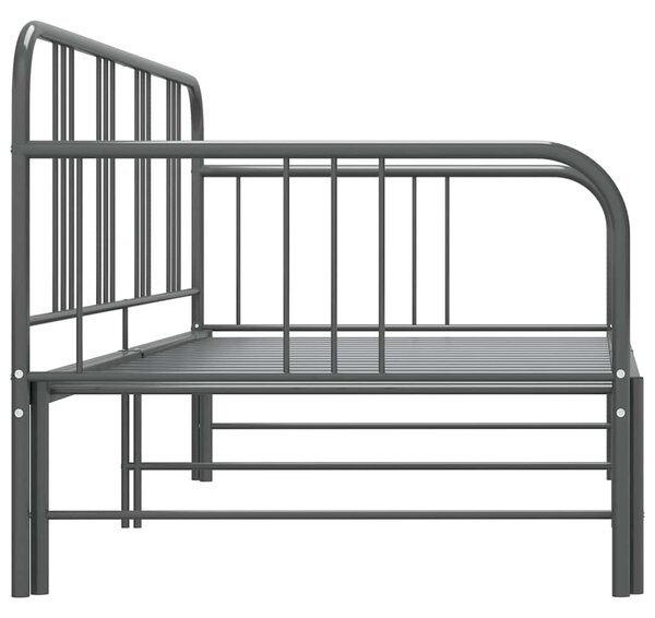 Rám vysouvací postele/pohovky šedý kovový 90 x 200 cm 324754