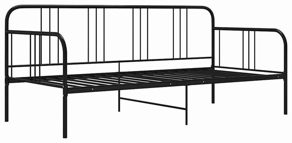 Rám postele bez matrace černý kov 90 x 200 cm 324749