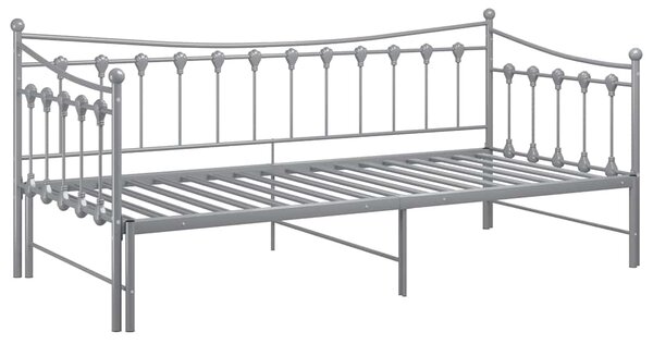 Rám vysouvací postele/pohovky šedý kovový 90 x 200 cm 324760