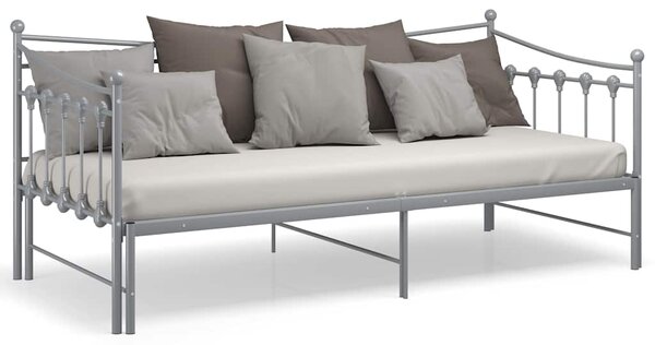 Rám vysouvací postele/pohovky šedý kovový 90 x 200 cm 324760