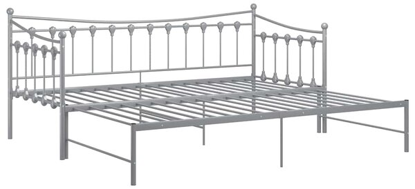 Rám vysouvací postele/pohovky šedý kovový 90 x 200 cm 324760